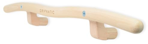 GRIPNATIC Beech Wood Pull-Up Bar for FingerPeg 1.0 Hangboard, Removable | Removable Beech Wood Bar for Pull Ups, Chin-Ups & Dead Hangs - Makes Your FingerPeg 1.0 a Pull Up Station