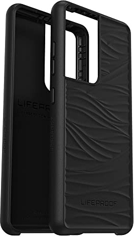 LifeProof Wake Hülle für Samsung Galaxy S21 Ultra 5G, stoßfest, Sturzschutz bis 2 Meter, schlanke schützende Hülle, Nachhaltig hergestellt aus recyceltem Ozeanplastik, Schwarz