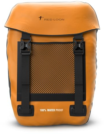 Red Loon wasserdichte Fahrradtasche Gepäckträger robuste Fahrradtasche hinten Gepäckträger - Fahrradtaschen für Gepäckträger ebike - regenfeste Fahrradtasche Gepäckträger E-Bike - Orange