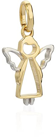 NKlaus Kettenanhänger Schutzengel 333 Gelb Gold 8 Karat 12x10mm Glanz Bicolor Talisman 9516