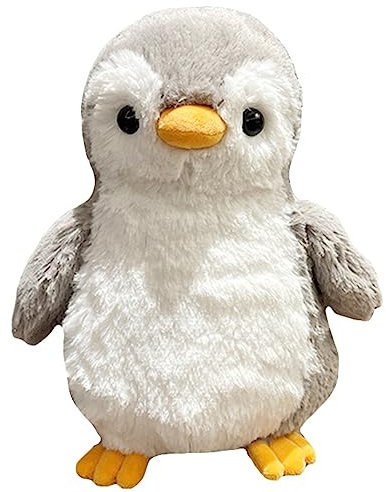 Trayosin Pinguin Kuscheltier Stofftier 21 cm klein Plüschtier für Mädchen, Jungen & Babys Süße Pinguin Plüsch Spielzeug Plüschpinguin Geschenke (Grau)