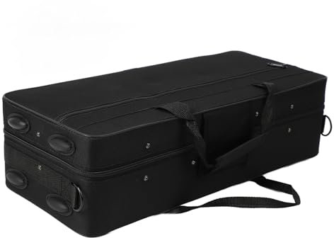 Trompeten-Aufbewahrungsbox, praktisch und schlank, Trompetenkoffer aus robustem Oxford-Stoff, mit Schultergurt und Mehreren Fächern,Für Schüler und Musiker