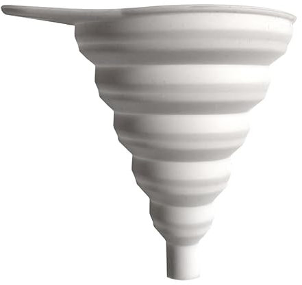 Imbuto pieghevole in silicone durevole da cucina grande bocca larga durevole comodo pieghevole bianco