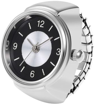 Fingerklockring - unikt modeuttalande, elegant klockring | Trendig klockringdesign, bärbar fingerklocka, coola fingersmycken, praktisk klockring för u