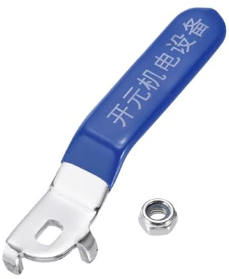 PATIKIL Maniglia a Leva per Valvola a Sfera, 1pz Maniglia Valvola Metallo Lunghezza Totale 94mm con Foro Dimensioni 8x5x3mm per Rubinetto, Riparazione e Sostituzione Tubo Flessibile Blu