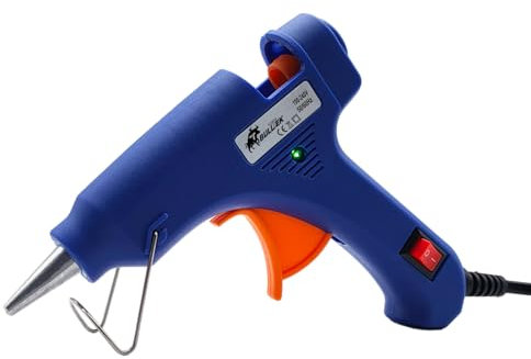 Mini Pistola Colla a Caldo 20W con Interruttore – Riscaldamento Rapido – Per Stick da 7mm – Strumento per Fai da Te, Artigianato, Riparazioni e Progetti Creativi
