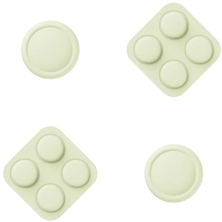 PlayVital Copri Levette Analogiche e Cover Tasti Silicone Set per Nintendo Switch 2, 2 Gommini Thumb Grip Joystick Caps & 2 Pezzi Copri Tasti Direzionali Pulsanti ABXY per Joycon 2, Giallo Antico