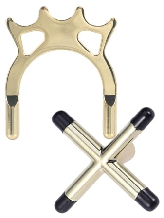 HOMOBABE 2 Piezas Soporte de Taco de Billar Metálico con Puente para Taco de Billar Soporte Estable y Portátil Accesorio Duradero