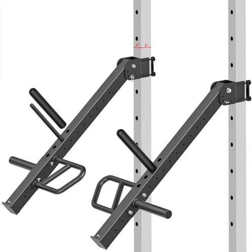Kipika Power Rack Jammer Arms – Regolabile in Altezza e Angolo Leva Braccio Sistema per Rack 7,6 x 7,6 cm con fori 5/8 o 1 – Adatto per piastre olimpiche da 5 pollici – 1 paio