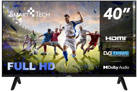 Smart Tech 40FN01K Full HD LED TV 40 Pouces (101cm) Triple Tuner Dolby Audio H.265 3xHDMI, 2xUSB