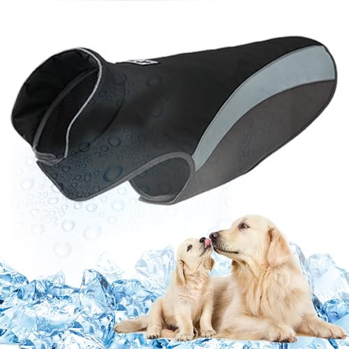 TVMALL Hundejacke Reflektierende Hundemantel Großer Beruhigungswesten für Hunde Winterjacken & Wintermäntel für Hunde Regenjacken für Hunde Hundekleider mit Kabelbaumloch(Schwarz,XXL)