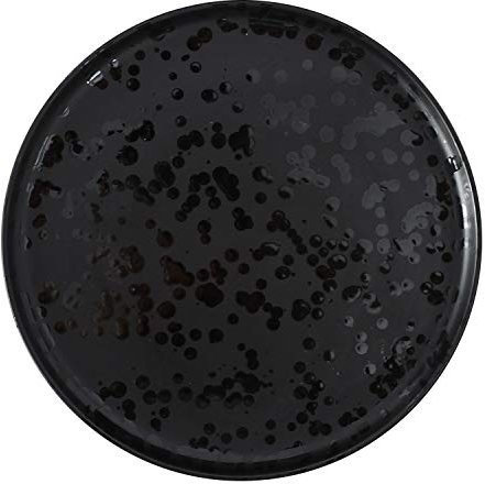 XUFENG 8 inch Black Dinner Plates Set Ceramic Appetizer Party Salad Dessert Plates Black Stoneware Dinnerware Set of 6
