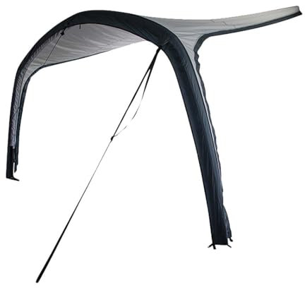 BO-Camp Wohnwagen-Vordach, 400x245x210-245cm, grau