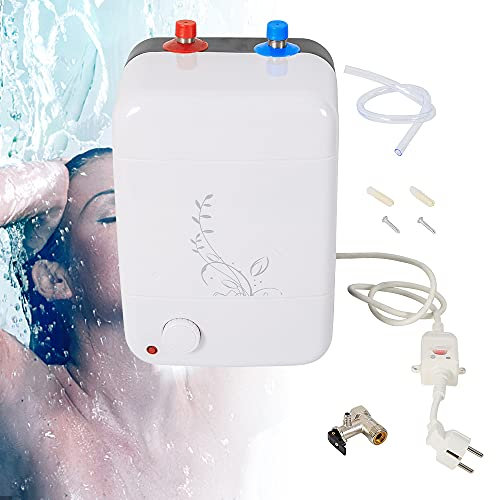 Calentador de agua caliente de 8 litros, para debajo del fregadero, baño, cocina, depósito pequeño de 1500 W, depósito de acero inoxidable, resistente a la corrosión y a altas temperaturas