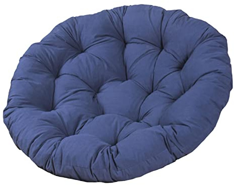 Milageto 24Inx24in Seat Cushion Pillow Chair Pads Washable Round Outdoor Seat Cushion for for hanging chairs, Blue