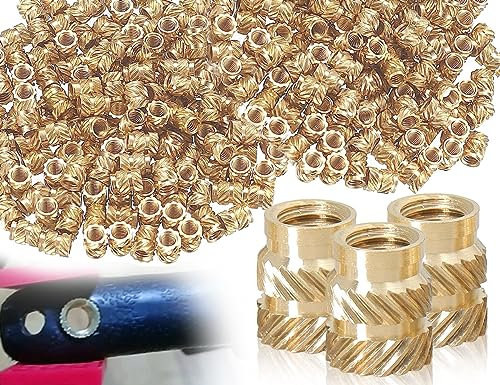 KAPSING 100 Uds inserto roscado de latón M3 tuercas de inserción M3 * 5,7 * 4,6 tuercas moleteadas de fusión en caliente moldeadas por inyección para impresoras 3D