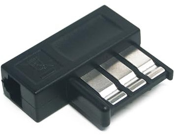 Presa telefonica a RJ11 - Adattatore telefonico con connettore RJ11 - Adatto per la Francia - Presa T nera