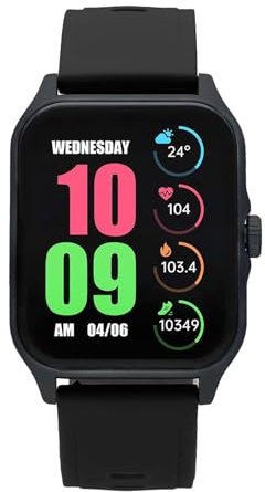 Radiant LAS Vegas Premium 2 - Smartwatch Schwarz - Uhren Unisex - Herren Damen mit Telefonfunktion - Sport, Schrittzähler, Kalorien, Schlafmonitor, Benachrichtigungen - Kompatibel mit Android/iOS