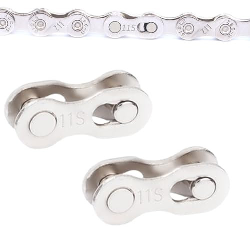 Conector de eslabón perdido para cadena de bicicleta de 4 a 11 velocidades Eslabón rápido de acero para cadena de bicicleta (plateado)