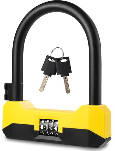 SIGTUNA Bike Lock U Lock Password, Heavy Duty Bicycle U Lock - Shackle and Mount Holder for Road, Electric, Folding, Mountain Bikes