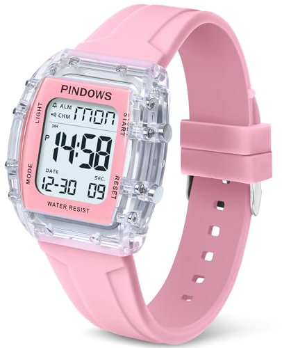 Donna Orologio per Donna Adolescenti Orologio sportivo Digitale Orologi Studenti Orologi Impermeabili con Allarme Cronometro Conto Alla Rovescia Dual-Time Suoneria Oraria Funzione Alta Luminosità Luce