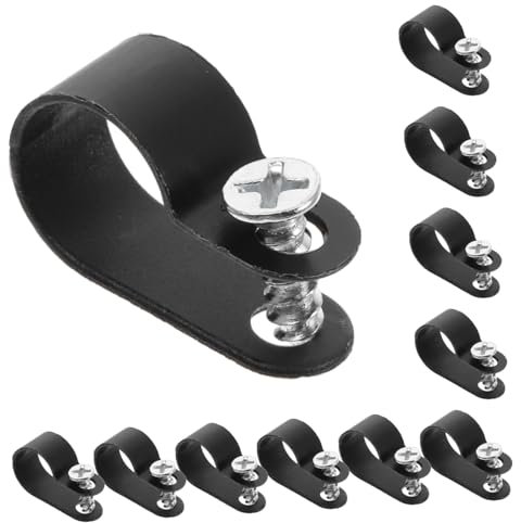 NUOBESTY 1 Juego Clip De Luz De Cuerda Clips De Montaje De Luz De Cuerda Clips De Luz De Cuerda Para Exterior Clips De Alambre De Cables Portacables Para Cables Black Acero Inoxidable