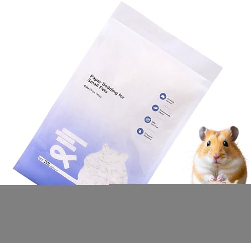 Eoixuqba Lecho para Conejos,Sustrato De Papel Y Algodón para Hámsteres | Control De Olores Seguro para Conejos Suministros para Hábitat Interior