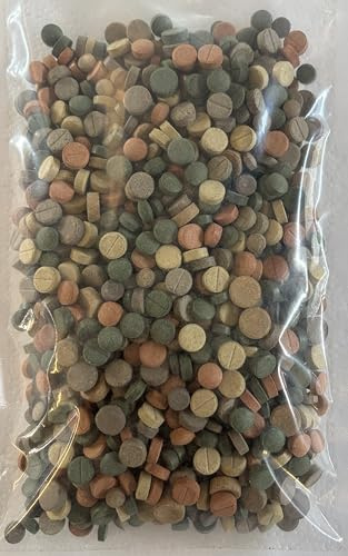 MaxiMix Mélange de comprimés – 13 variétés de comprimés alimentaires pour poissons d'ornement et poissons-chats | Spiruline, ail et nourriture naturelle | Comprimés alimentaires coulants, ne trouble