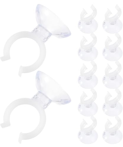 TOGEVAL 12 St Sugkoppar för Akvarieslang Transparenta Akrylklämmor med Stark Sugkraft Hållare för Luftslang och Vattenrör Tillbehör för Säker Fixering i Fiskakvarier och Växtmiljöer
