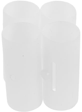 Operitacx 4 Pezzi Inserti in Plastica per Staffa Porta Doccia, Protezione Antiscivolo e Anti Graffio per Supporto Soffione Rotondo da 25mm, Accessorio Riparazione Bagno