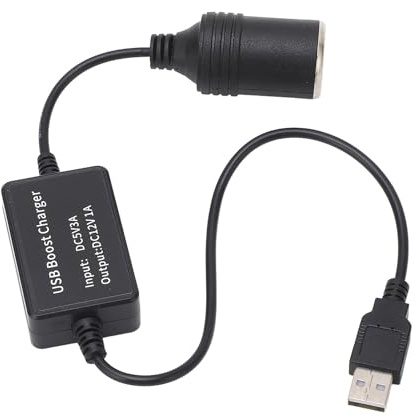 Vistreck 12V Bilcigarrtändaruttagsadapter för Dash Cam, GPS, LED-ljusremsor, Fordonselektronik (USB)