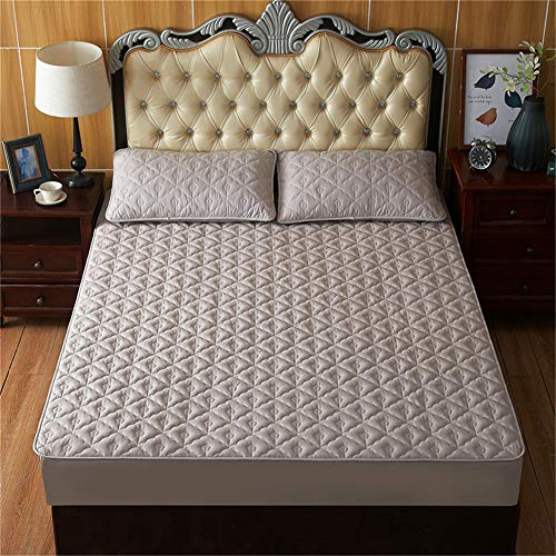 YCDZ Funda Protectora De Colchón, Antialérgica, Transpirable, Impermeable, Antiinsectos Y ácaros, Sin Olor, Sin Ruido, Apta para Todo Tipo De Camas (Gris Claro,100x200cm?5-15?)