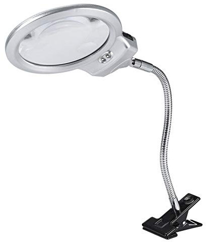 Lámpara De Aumento con Lupa De Abrazadera para Leer, Pintar, Coser Y Manualidades con Agujas, Lupas De Gran Aumento Lupa con Luz Lupas De Gran Aumento Fanáticos De Los Rompecabezas Y Pasatiempos