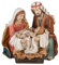 Krippenfiguren HEILIGE FAMILIE – Orientalische Krippe mit Maria, Josef & Jesuskind [HANDBEMALT, aus langlebigem Kunstharz] – Kompakte Mini-Krippe/ORIENTKRIPPE für Weihnachtskrippen & Adventsdekoration