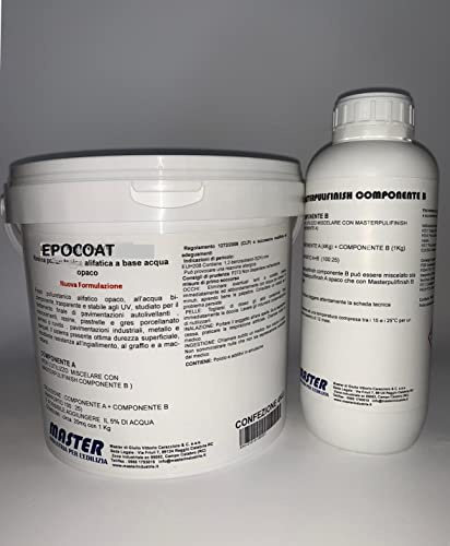 GENERICO Resina Epossidica Colorata per Pavimenti 6kg resa 50-60mq (BIANCO)