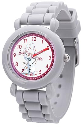 Disney Valentine’s Kids' Plastic Time Teacher Analog Quartz Silicone Strap Watch