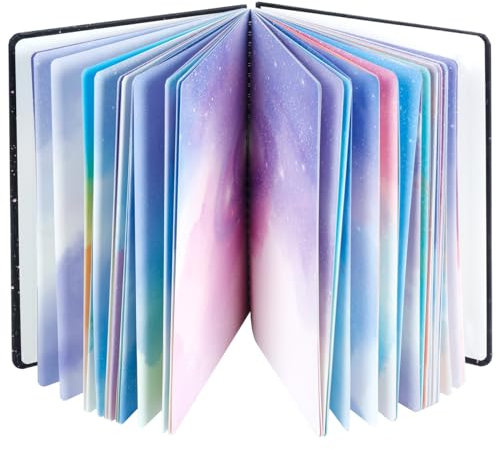 siixu Bunte Spirale Notizbuch, Hardcover Tagebücher,100 gsm Papier, Perfekt für das, School, Schreiben und Notizen, 128 Seiten,Galaxie