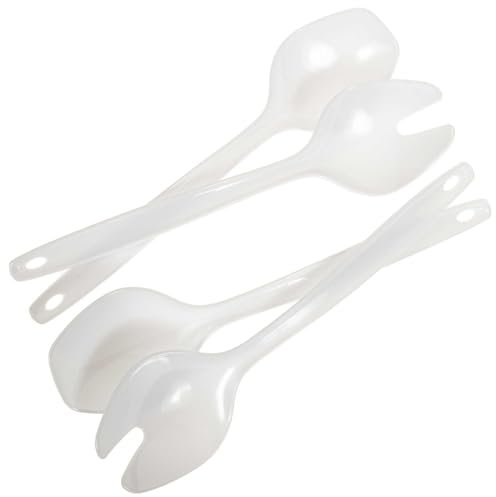 SIDCO Salatbesteck Kunststoff 4 TLG. Servierbesteck Salatgabel Besteck Salatlöffel