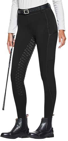 FitsT4 Sports Pantalones de Montar de Invierno para Mujer Pantalones de Montar de Forro Polar con Silicona