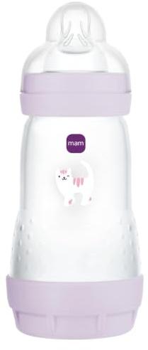 MAM Biberon Easy Start/Anti-Colique - 260ml - Lilas - Tétine Débit 2