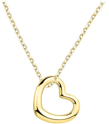 Sofia Milani - Damen Halskette 925 Silber - vergoldet/golden - Herz Anhänger - N0701