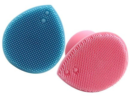 HOMSFOU 2St Shampoo-Bürste Porenwäscher Haarmassagegerät augplatte suction cup Peeling tiefenreinigende Gesichtsbürste Kopf-Kopfhaut-Massagegerät Handlich Reinigungsbürste Waschbürste Baby