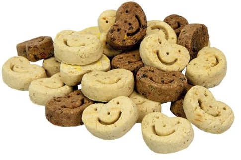 Schecker Hundekekse - Hundekuchen Smileys - 1 kg - Hundekekse mit Lachgesicht mit Huhn - ohne Zuckerzusatz
