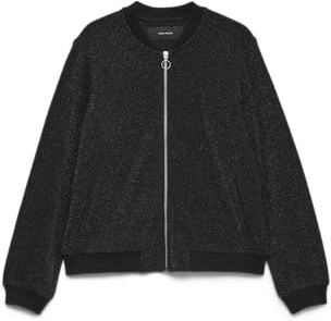 VERO MODA Damen Vmberlin Coco Ls Glitter Bomber Noos, Black, s