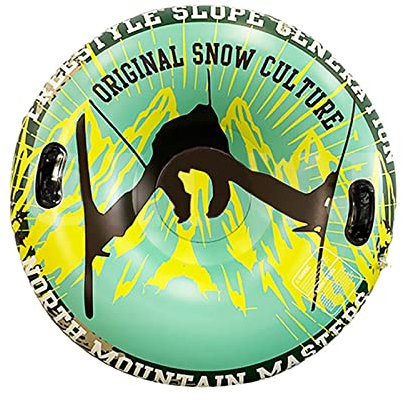 #1 Aufblasbarer Schlitten für Kinder und Erwachsene, Frostschutzmittel für Winter, Outdoor-Winterspielzeug (grün, Einheitsgröße)