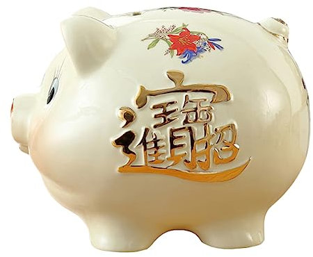 Hemobllo Salvadanaio Forma Di Barattolo Per Monete in Apertura Superiore Per Inserire Monete e Tappo Di Inferiore Per Prelevarle Decorativo e Adatto Per Ragazzo