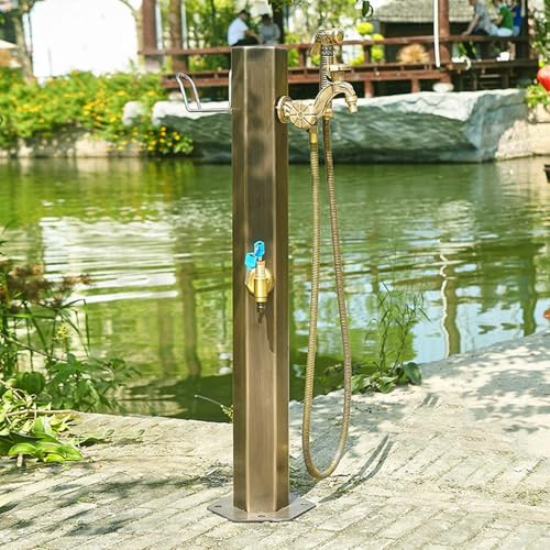 Colonne d'Eau de Jardin, Generic Colonne de Robinet d'extérieur, Colonne d'eau De Jardin avec Pistolet Pulvérisateur, Fontaine Exterieure de Jardin