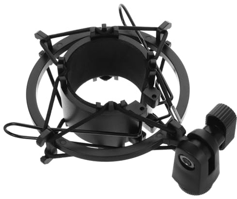 LRXIYODE Shock Mount Microphone Condenser Mic for Recording Metal Rack Mic Holder Clip Stand for Live Performances