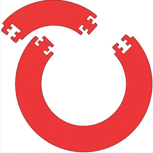 Mujiluxe Dart Catchring Surround, Anello di Sicurezza Surround Dart Backboard, Serve per Proteggere Le Pareti Intorno al Bersaglio,Bersaglio,4 Pezzi Maledizione,Rosso