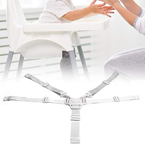 Phefop Cinturón de Seguridad de Cinco Puntos, Arnés de Nailon para bebé, Cochecito Ajustable y Correa para Silla Alta, 23,6 Pulgadas de Largo para un Asiento Seguro